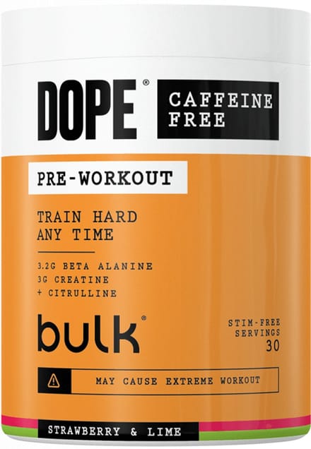 Bulk Dope Pre-Workout caffeine-free (30 serv) Strawberry & Lime - Pre-Workout - Stimulans-vrije Booster
