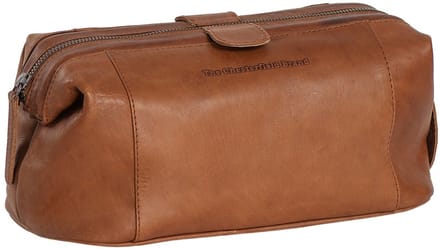 Chesterfield Vince Leren Toilettas L - Cognac