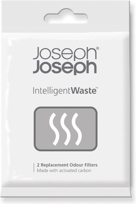 Joseph Joseph Vervangende Geurfilters Intelligent Waste – Actieve Koolstoffilters voor Totem, Titan & Stack Afvalsystemen - 2 Pack