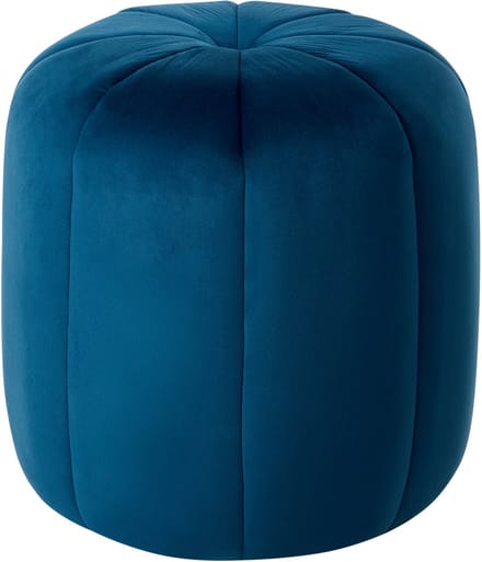 SELBY - Poef - Blauw - Fluweel
