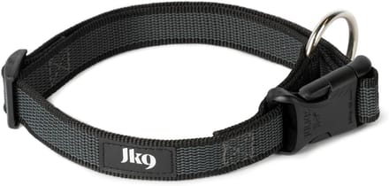 Halsband 25 mm (39-65 cm) - Zwart-Grijs voor Honden