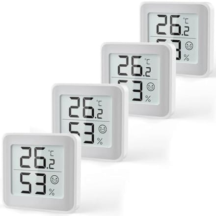 Kamerthermometer en Vochtigheidsmeter met Comfortindicator voor Babykamer - Digitale Hygrometer met Groot Display