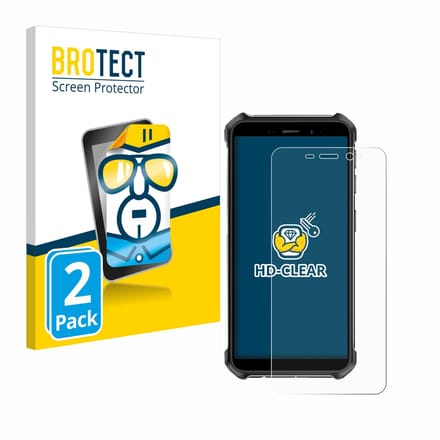 BROTECT - Screenprotector voor Ulefone Armor X12 Pro - Folie Beschermfolie transparant 2 Stuks