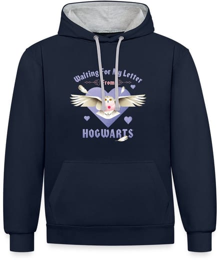Harry Potter Waiting For My Letter From Hogwarts Contrast Hoodie