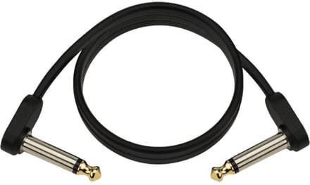 D'Addario PW-FPRR-02 Flat Patch Cable Flat patchkabel voor gitaar/bas, 2ft Right Angle, Single PK
