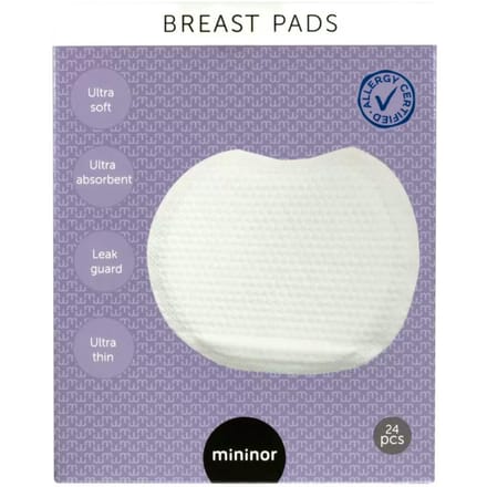 Mininor Borstkussentjes Wit 24 st