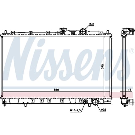 Radiator, motorkoeling NISSENS 62839
