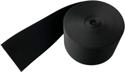Nylon Band - Webbingband Singelband - Projecten Verstevigen - Hoge Treksterkte - 10 meter - Zwart