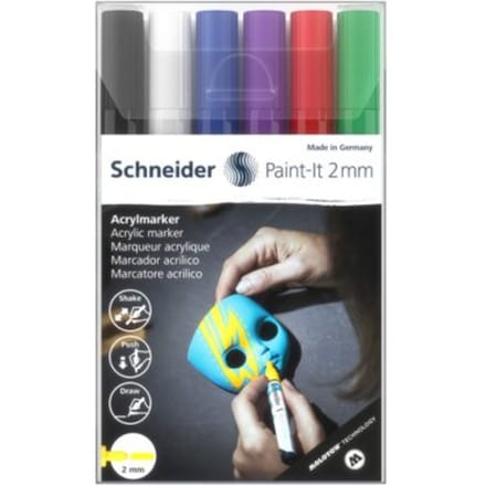 Schneider acrylmarker - Paint-It 310 - 2mm - etui 6 stuks - S-120195
