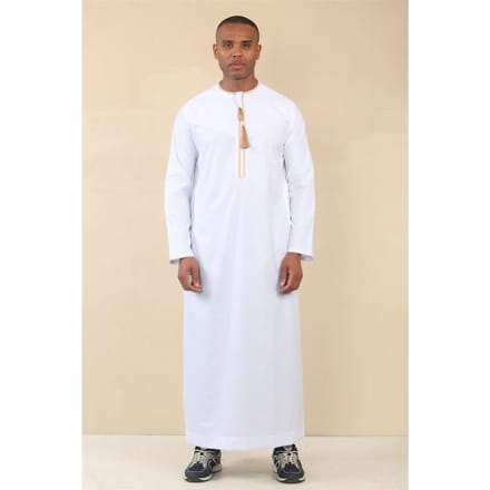 Omani Eid witte Thobe Saudi Emirati Jubba-jas voor heren