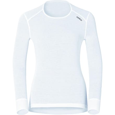 Odlo Maat M Bl Top Crew Neck L/S Active Warm Dames Thermoshirt - White