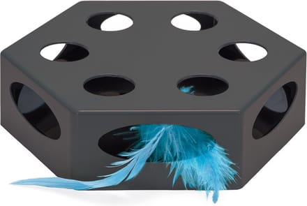 Beeztees Prooi - Kattenspeelgoed - Interactief - Grijs - 23x20x6 cm