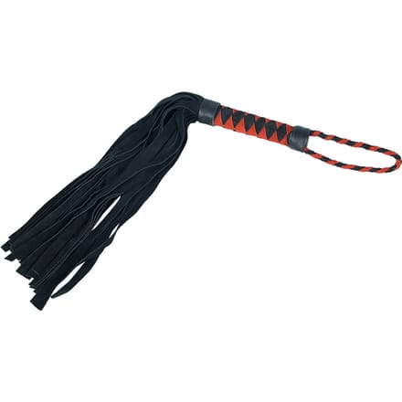 Suede flogger zwart met rood