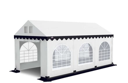 GO-PRO | 3x6 | Partytent | Wit-blauw | Incl grondframe