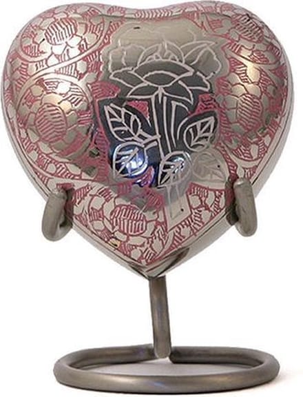 Urnencenter Rose Hartjes urn - Urn - Urn voor as - Urn Hond - Urn Kat - Urn Deelbewaring - Mini Urn - Kunstobject - 50ml