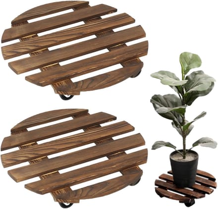 2 stuks plantenroller rond diameter 30 cm voor binnen en buiten