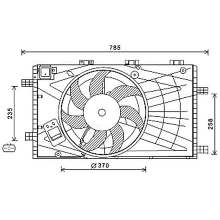 Koelventilatorwiel AVA COOLING OL7621