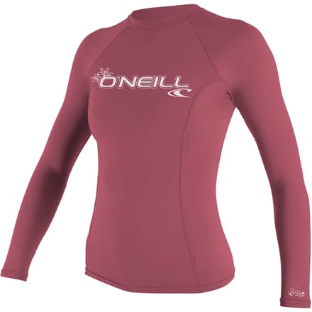 O'Neill Basic Skins L/S Crew  Surfshirt - Maat XL  - Vrouwen - roze/wit