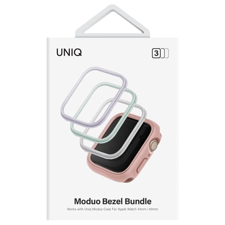 Uniq 3-pack Bezels - Moduo Bezel Bundel voor de Apple Watch - 40 / 41 mm - Sage & Lilac & White