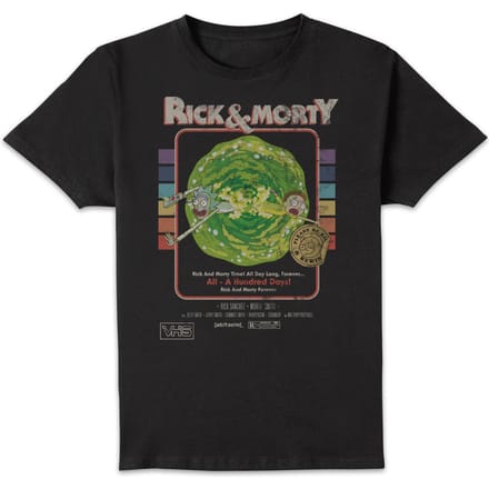 Rick and Morty A Hundred Days VHS t-shirt - Zwart - S