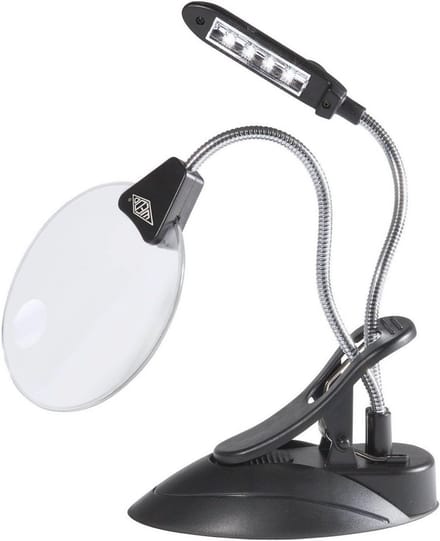 Vergrootglas met LED-lamp en Flexibele Hals - 2x en 4x Vergroting