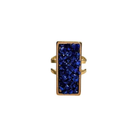 2 Love It - Crush of Gold - dames - ring - verstelbaar - blauw