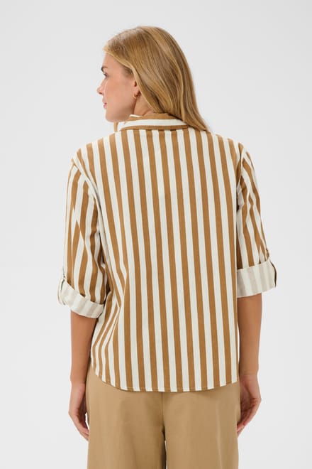 Saint Tropez ZalindaSZ Shirt Dames T-shirt - Tiger's Eye Ice Stripe