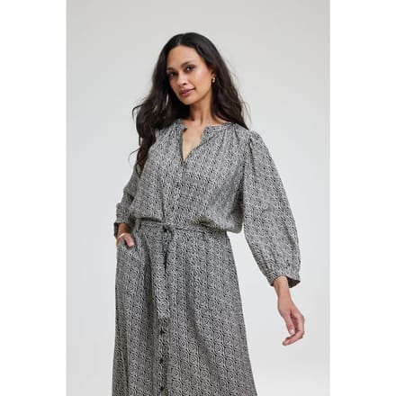 DIDI Blouse Tale Feather Grey With Palette Print Größe: 46 | Maxikleider Outlet | Damen | Grau
