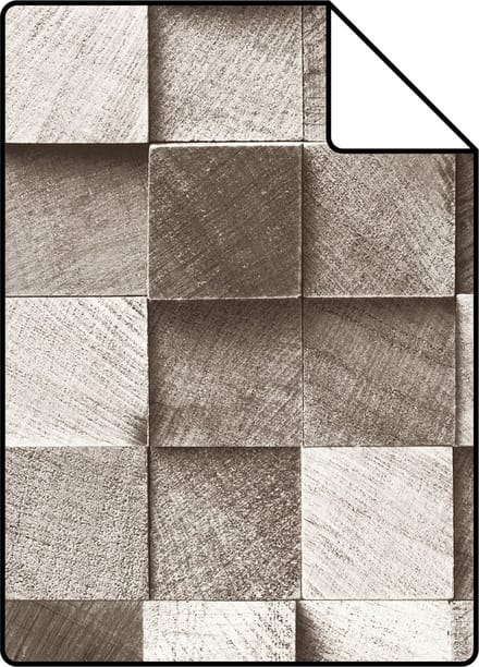 Proefstaal ESTAhome behang 3D-houtmotief bruin - 26.5 x 21 cm - 138530-S