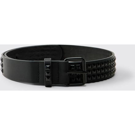 Pu Matte Riem Met Studs | Black | Size Medium