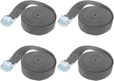 Daity 4 stuks - Spanbanden - 2m x 2,5cm spanbanden - gesp lastspanbanden - geschikt voor motor- - auto- - fietsendragers