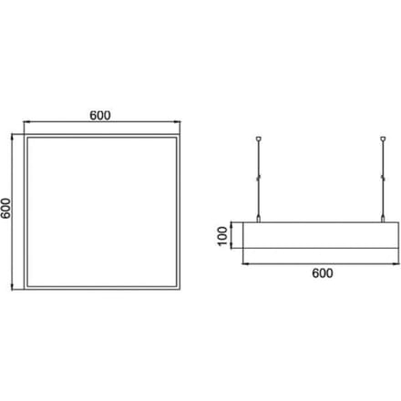 BRUMBERG LED hanglamp Biro Square, DALI dimbaar, zilver, 3000K