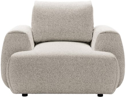 Vente-unique Fauteuil in lichtgrijs gemêleerde stof MONELIA