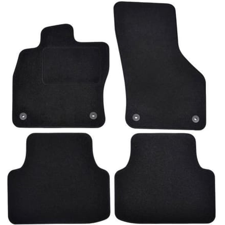 Vloermatten - Seat - Leon 4 - Zwart velours - 4 stuks - Precieze pasvorm