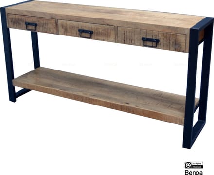 Sidetable Britt Mangohout en Metaal 150 cm - Naturel