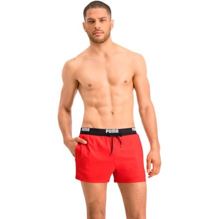 PUMA Swim Logo Short Heren Zwembroek - rood - Maat S