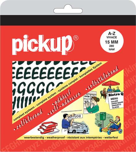Pickup plakletters boekje Vivace zwart - 15 mm