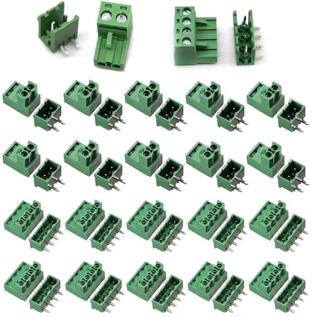 Dailygoody - 10 Paar 5.08mm Pcb Schroef Terminals - 4 Polig en 2