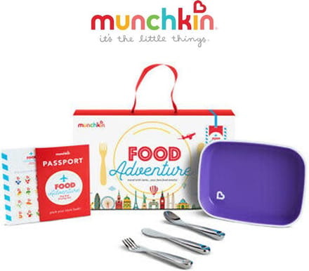 Munchkin Food Adventure Kinder Bestekset - 4 Delig - Paars