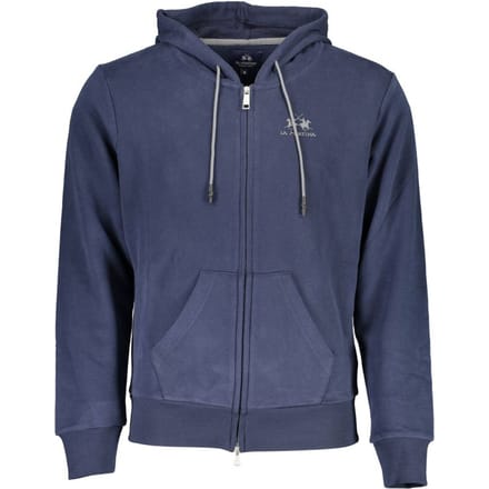 La Martina Blauwe Katoenen Mannen Hoodie