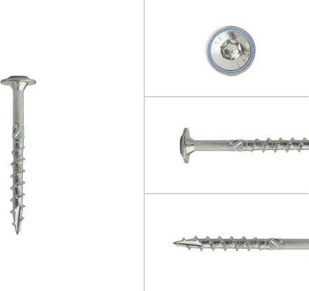 Wovar Tellerkopschroeven Verzinkt 6.0 x 60 mm Torx 30 | Doos 100 Stuks