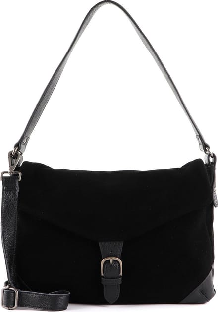 FREDsBRUDER Leren Schoudertas Sylvin Satchel Black Zwart
