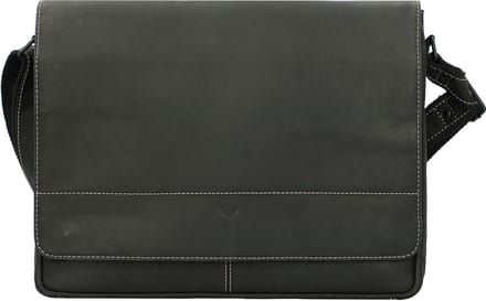 Jack Kinsky Baltimore 5 Messenger Leer 38 cm - anthrazit