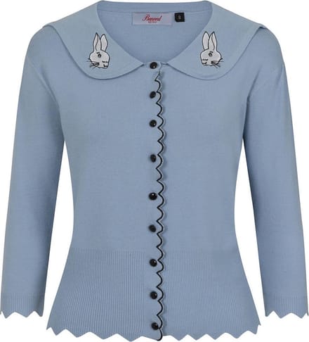 Dancing Days - BUNNY HOP KNIT Cardigan - 4XL - Blauw