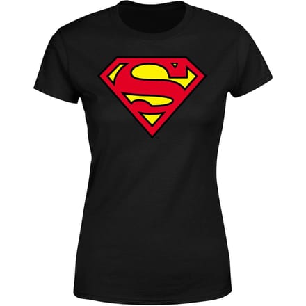 Official Superman Shield Women's T-Shirt - Black - S