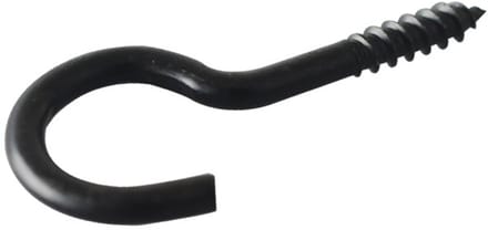 Schroefhaak zwart 3,30 x 20/40 mm – zak à 5 stuks