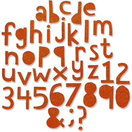 Sizzix Thinlits Ponssjabloon "Alphanumeric Cutout Lower by Tim Holtz"