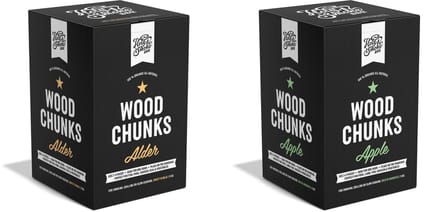 Holy Smoke BBQ - Wood Chunks 2-pack 3kg Adler / Apple - BBQ Rookhout - Chunks Adler 3kg - Chunks Apple 3kg