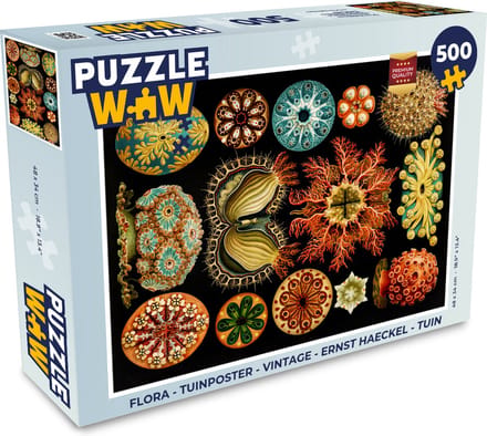 Puzzel Vintage - Ernst Haeckel - Zeedier - Natuur - Zee - Kunst - Legpuzzel - Puzzel 500 stukjes