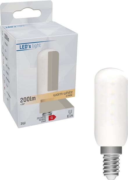LED's Light LED Lamp E14 - T25 voor koelkast en afzuigkap - Warm wit licht - Lichtbron - Lichtbronnen